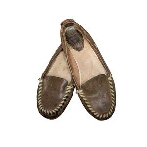 Frye All-Leather Slip-On Driving Loafers • Women’s Size 7.5 M• Dark Tan